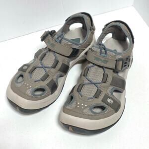 Teva Omnium Hybrid Womens Water Shoe Sandals Hiking Sz 8.5 Gray Adjustable